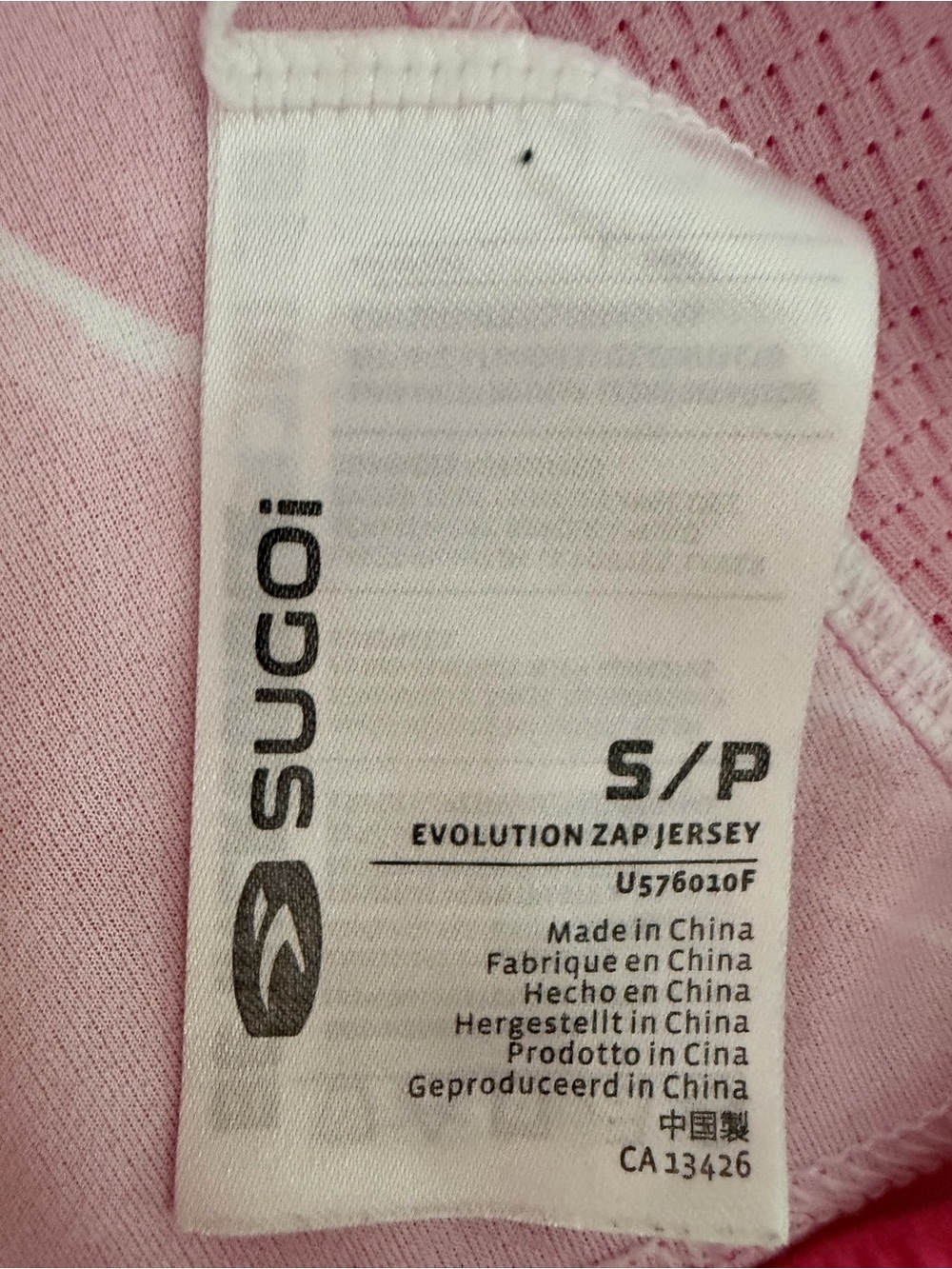 SUGOI Pink White Evolution Zap Cycling Jersey Full Zip Reflective Bike Jersey S - Picture 10 of 13